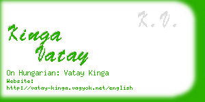 kinga vatay business card